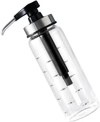 Produktbild von Glas-Dispenser mit Maßschalen, Honigbehälter, 300 ml, schwarz für Küche.