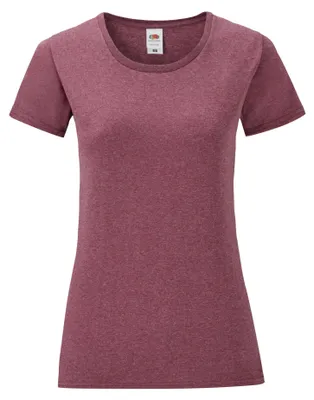 Produktbild von Fruit of the Loom - "Iconic" T-Shirt für Damen LT1500 (L) (Heide Burgund)