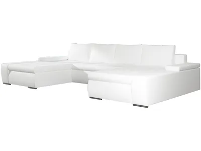 Produktbild von nabbi Ecksofa U mit Zerlegung ein Lagerraum Melfi L / P - Weiß