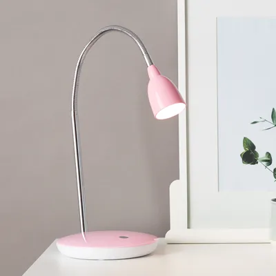 Immagine prodotto di BRILLANTE lampada da scrivania a LED Anthony | luce bianca calda | lampada da scrivania moderna con braccio e interruttore flessibile | plastica/metallo | ferro/rosa | altezza 40 cm