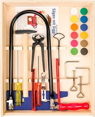 Image de Pebaro 429S Set de scie à chantourner dans une boîte en bois avec boîte de couleurs