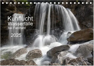 Produktbild von Kuhflucht Wasserfälle bei Farchant (Tischkalender 2025 DIN A5 quer), CALVENDO Monatskalender