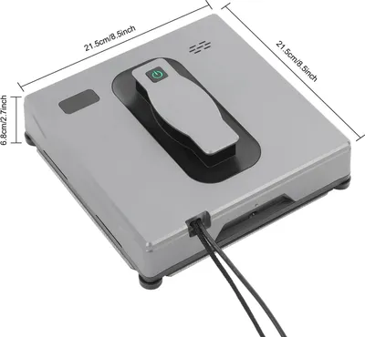 Image de Robot lave-vitres - Robot nettoyeur de vitres - Puissance d'aspiration 2500 Pa - 72 W - Télécommande - Nettoyage automatique - Design ultraplat - Moteur sans balais - Gris