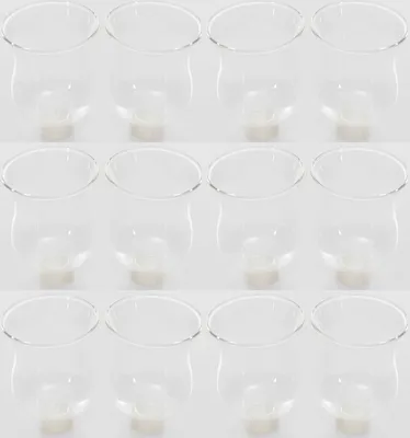 Produktbild von 12x Teelichtaufsatz klar 8 cm Glasaufsatz für Kerzenleuchter Kerzenständer Glas Adventskranz Teelichthalter Stabkerzenhalter Kerzenpick 6cm