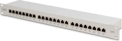 Image de DIGITUS Patchpanel   1HE 24-Port Cat6     geschirmt grau