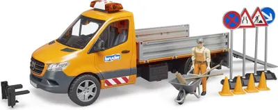 Produktbild von Bruder 02677 - Mercedes Benz Sprinter Kommunal mit Fahrer, Sound Modul & Zubehör