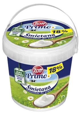 Zdjęcie produktu dla ZOTT Primo Śmietana 18% 1kg