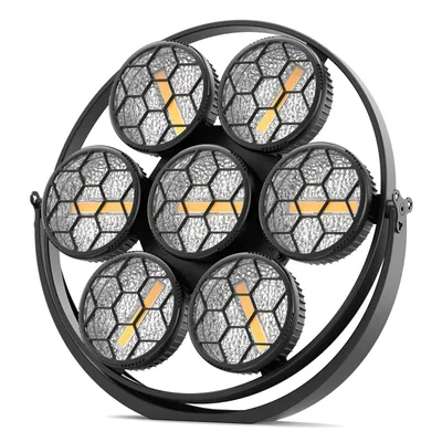 Productafbeelding van UKING Retro LED COB PAR Spot 350 W | 7×50 W COB + 189 RGB LED's | DMX512 | RGB Podiumspot | Stroboscoopeffect | Professionele Verlichting voor Bruilof