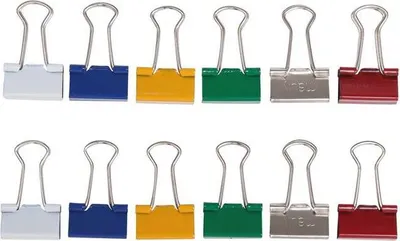 Produktbild von MAUL Foldback-Klemmer mauly® Federstahl Metall 12 Stück 15 mm rot
