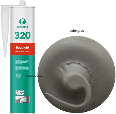 Produktbild von Ramsauer 320 Baudicht 1K Hybrid Dichtstoff 310ml Kartusche betongrau
