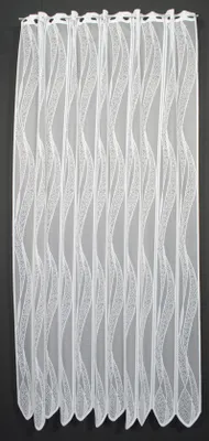Produktbild von Gardinen Kranzusch Scheibengardine Welle 180x23 cm H/B ganz weiß Bistrogardine Vorhang Küche 1er Pack