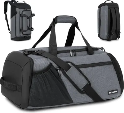 Immagine prodotto di Borsa sportiva Uomo 45L Zaino grande Scomparto per scarpe Scomparto bagnato Impermeabile Grigio
