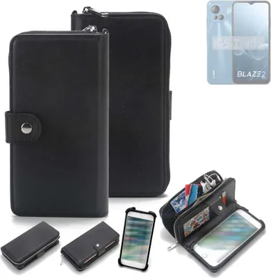 Produktbild von K-S-Trade 2in1 Handyhülle Schutzhülle kompatibel mit Lava Blaze 2 Pro  & Portemonnee Cover Handy Hülle Case Etui Geldbörse Wallet Bookstyle Hülle