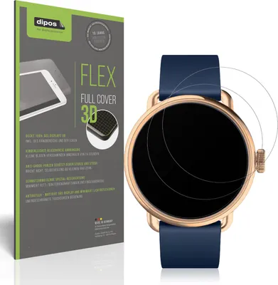 Produktbild von 2x Full Cover Schutzfolie matt für Withings Scanwatch 2 38mm Panzerfolie Anti-Shock