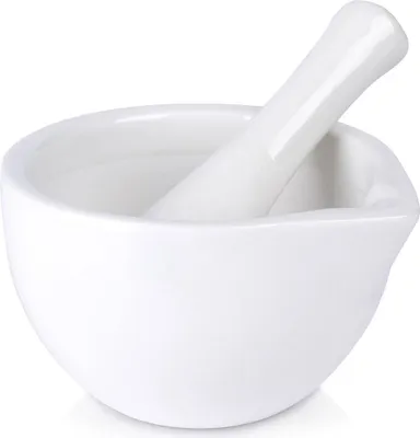 Obrázek produktu pro Porcelánový hmoždíř na koření, bylinky a ořechy, ideální na pesto