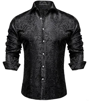 Immagine prodotto di Inovra - Camicia da uomo "Luxe Paisley" - Camicia a maniche lunghe - Blusa elegante - Poliestere - Taglie dalla S alla 4XL - Adatta per eventi - Camicia da cerimonia