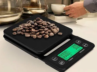 Produktbild von Kaffee-Waage mit Timer, 0,1g Genauigkeit, schwarz
