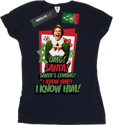 Produktbild von Elf - "OMG Santa" T-Shirt für Damen BI18790 (XXL) (Marineblau)