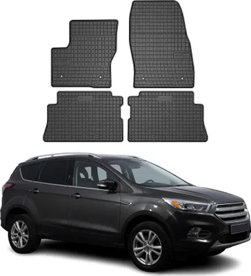 Image de Tapis de Sol pour Ford Kuga 2013-2019 Caoutchouc Noir