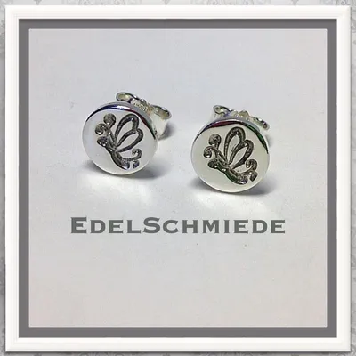 Produktbild von Edelschmiede925 dezente Ohrstecker 925 Silber mit Schmetterling