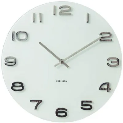 Image de Karlsson - Horloge murale Vintage ronde - Blanc