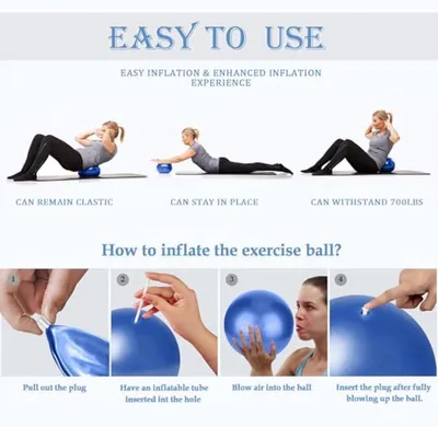 Pilatesball 22 cm - rutschfest, explosionssicher und perfekt für Gleichgewichtsübungen