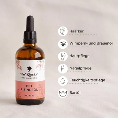 Produktbild von Von Kinsky Bio Rizinusöl reines Gesichts- u.Haaröl 100 ml