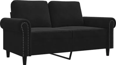 Produktbild von vidaXL 2-Sitzer-Sofa Schwarz 120 cm Samt