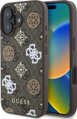 Obrázek produktu pro GuessPolyuretanpouzdro 4G Peony MagSafe pro iPhone 16 Braun
