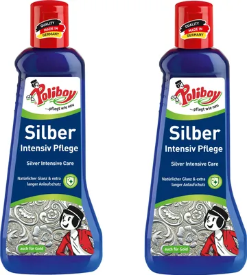 Produktbild von Poliboy Silber Intensiv Pflege 2er Set, Reinigungsmittel - 400ml, Inhalt jeweils 200ml, Reinigung & Pflege