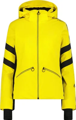 Produktbild von CMP Damen Skijacke aus 4-Way-Stretch-Twill mit abnehmbarer Kapuze gelb 36