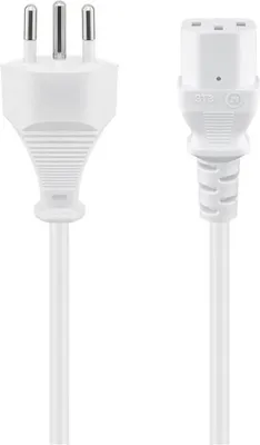 Zdjęcie produktu dla goobay kabel sieciowy szwajcaria biały 2 m