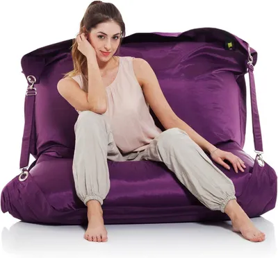 Produktbild von Smoothy® Sitzsack XXL 450L Indoor & Outdoor Riesensitzsack für Kinder & Erwachsene – Wetterfester Bean Bag mit 100% Nylon Bezug & Reißverschluss