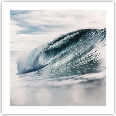 Produktbild von Poster - Poster ohne Rahmen - Welle Meer Ozean - 50x50 cm - Wand Bild - Wanddeko - Wandbilder - Kunstposter - Wandposter - Bilder - Kunstdruck - Wanddekoration - Wandbild - P2XAC50x50-4516