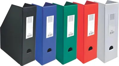 Image de Exacompta, classeur debout en PVC, dos de 70 mm, couleur noire