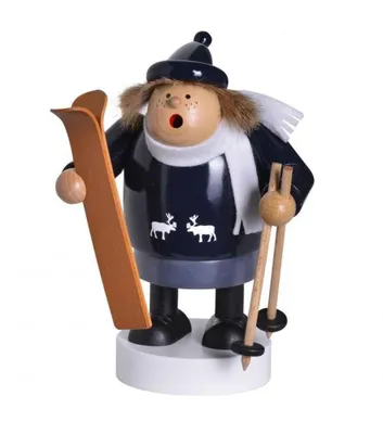 Produktbild von Skifahrerin (19cm) Räuchermann von KWO