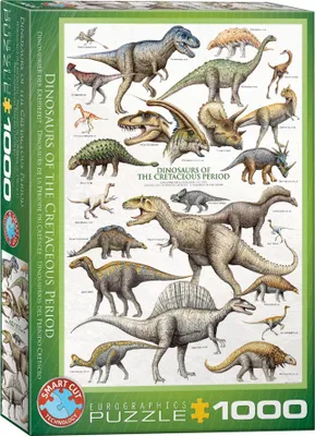 Immagine prodotto di Eurographics Puzzle Dinosaurier der Kreidezeit, 1000 Teile, 68 x 48 cm, 6000-0098