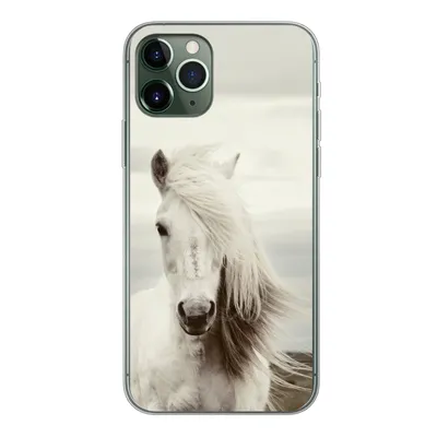 Produktbild von MuchoWow® Handyhülle Schutzhülle Hülle für iPhone 11 Pro Pferd - Strand - Mähne Silikon Softcase Handy Hülle - Handy