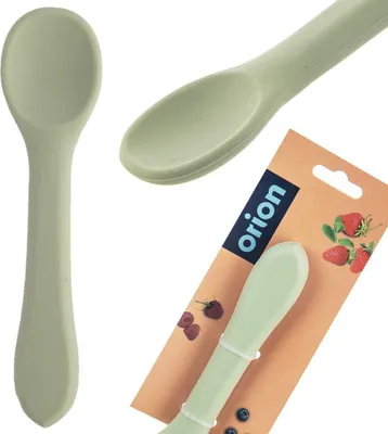 Produktbild von Silikon-Babylöffel für Kinder 14 cm grün ORION 154208