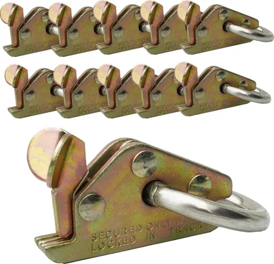 Produktbild von Kombi Zurrschiene Endbeschlag 10 Stück Set mit Ring Anker Schiene
