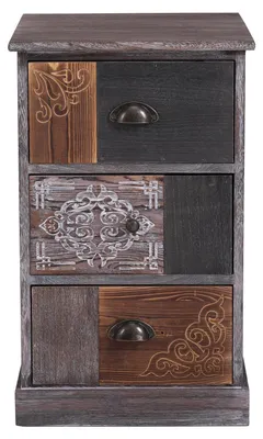 Produktbild von Schubladenkommode MARA Standregal Aufbewahrungsregal, Shabby Chic Vintage Look mit 3 Schubladen