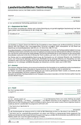 Produktbild von Pachtvertrag landwirtschaftlicher Pachtvertrag A4 4 Blatt Packung mit 10 Stück