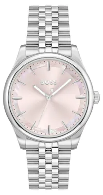 Produktbild von BOSS Uhr mit DREI-Zeiger-Quarzwerk für Damen Kollektion Graceful mit Silbernes E