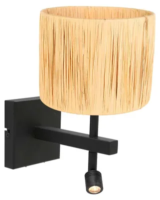Obrázok produktu pre Steinhauer - nástenná lampa - Stang - čierna - ľan kov - posteľná lampa - LED_E27 - 3702ZW