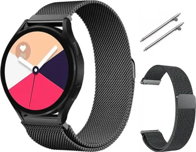 Obrázok produktu pre Náramok z nehrdzavejúcej ocele pre Samsung Galaxy Watch Active 2 20 mm - čierny
