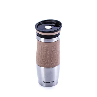 Produktbild von THERMOBECHER Edelstahl Isolierbecher Kaffeebecher Teebecher Beige 400 ml