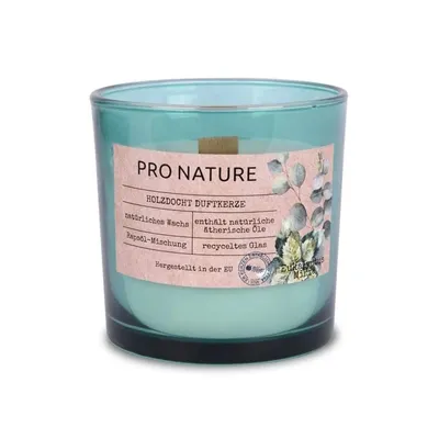 Image de Bougie Parfumée Pro Nature Mèche en Bois - 100x100mm Eucalyptus Menthe