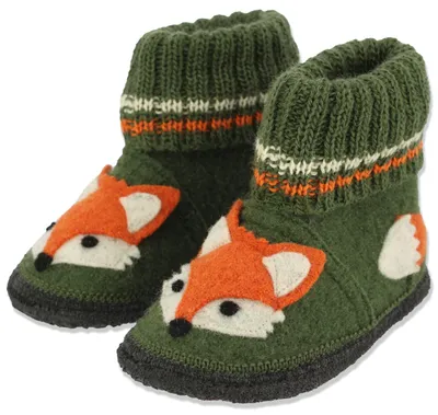 Produktbild von Beck Jungen Hausschuh Fuchs, Grün, 25 EU