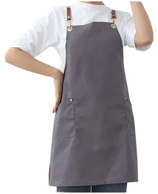 Immagine prodotto di Omgoods - Grembiule da lavoro grigio per donna con tasca