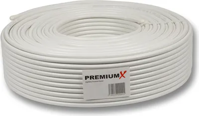 Produktbild von 135dB 50m PremiumX Basic Pro Koaxial SAT Kabel 5-fach geschirmt Koaxialkabel Antennenkabel für 4K Ultra HD | DVB-S / S2 | DVB-C | DVB-T | BK Anlagen